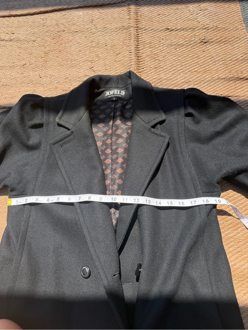 Vintage Jofeld Double Breasted Wool Blend Maxi Overcoat Wool Blend 6 Winter - Picture 8 of 10
